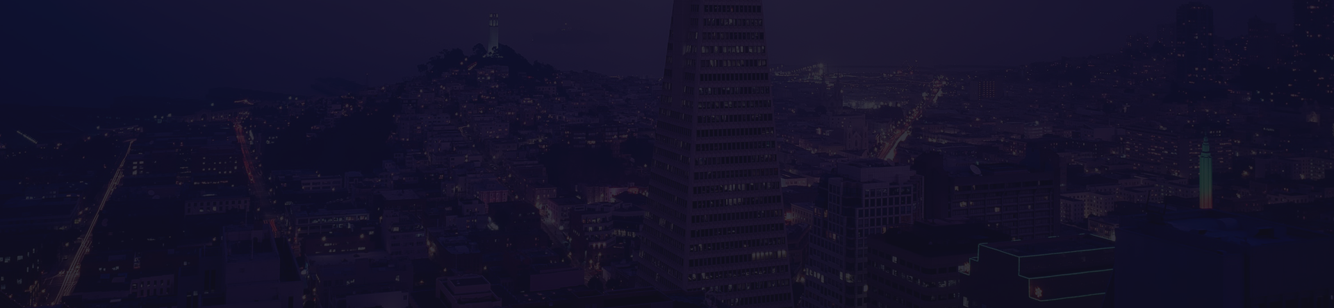 City skyline at night